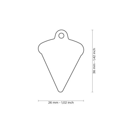 PLACA DE IDENTIFICACION EN FORMA DE PIZZA