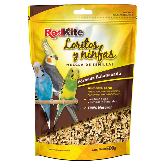 MEZCLA DE SEMILLA PARA LORITOS Y NINFAS 500 G