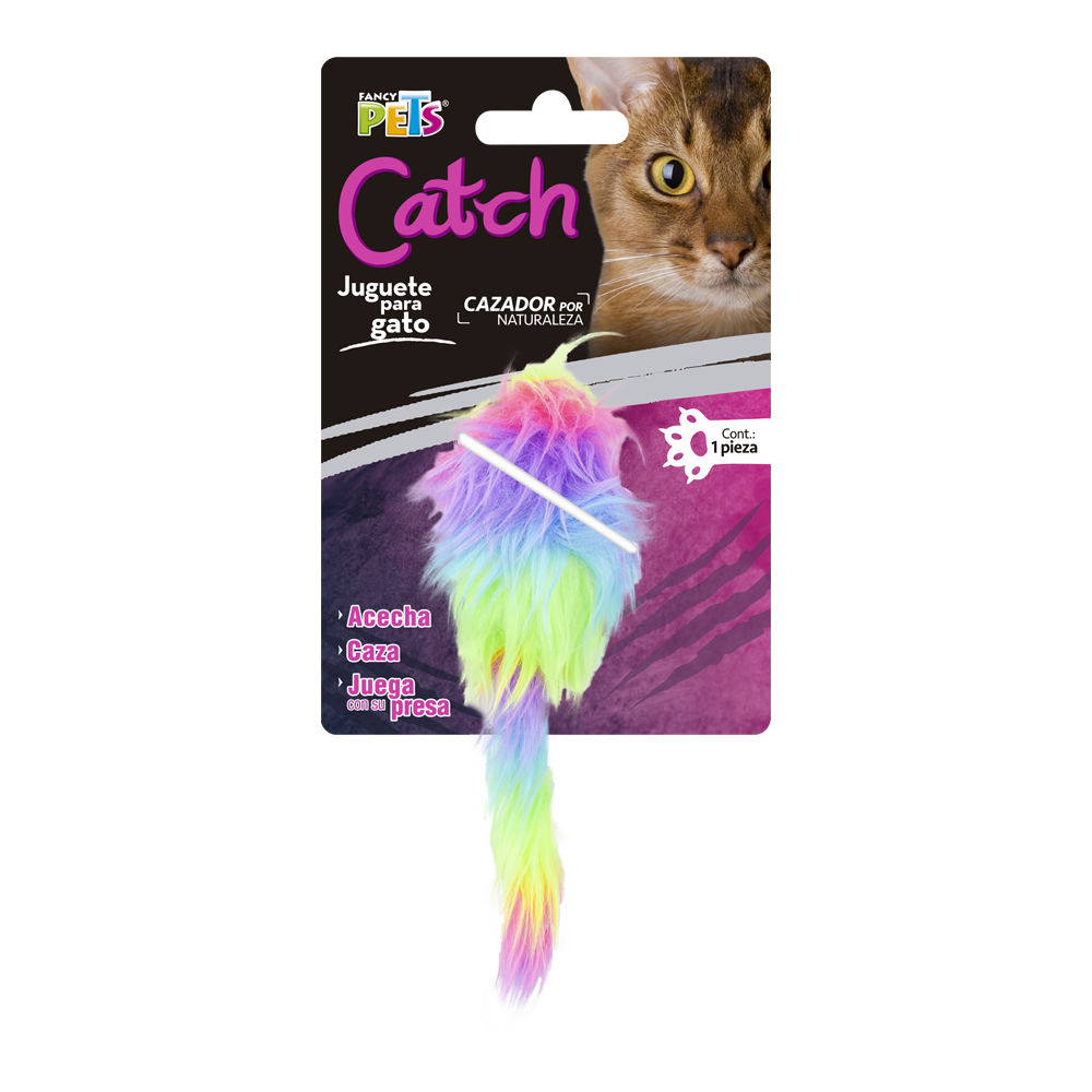 Juguete para Gato Catch Ratón Arcoíris