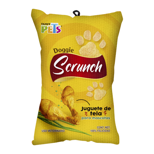 JUGUETE DE TELA DOGGIE SCRUNCH POLLO