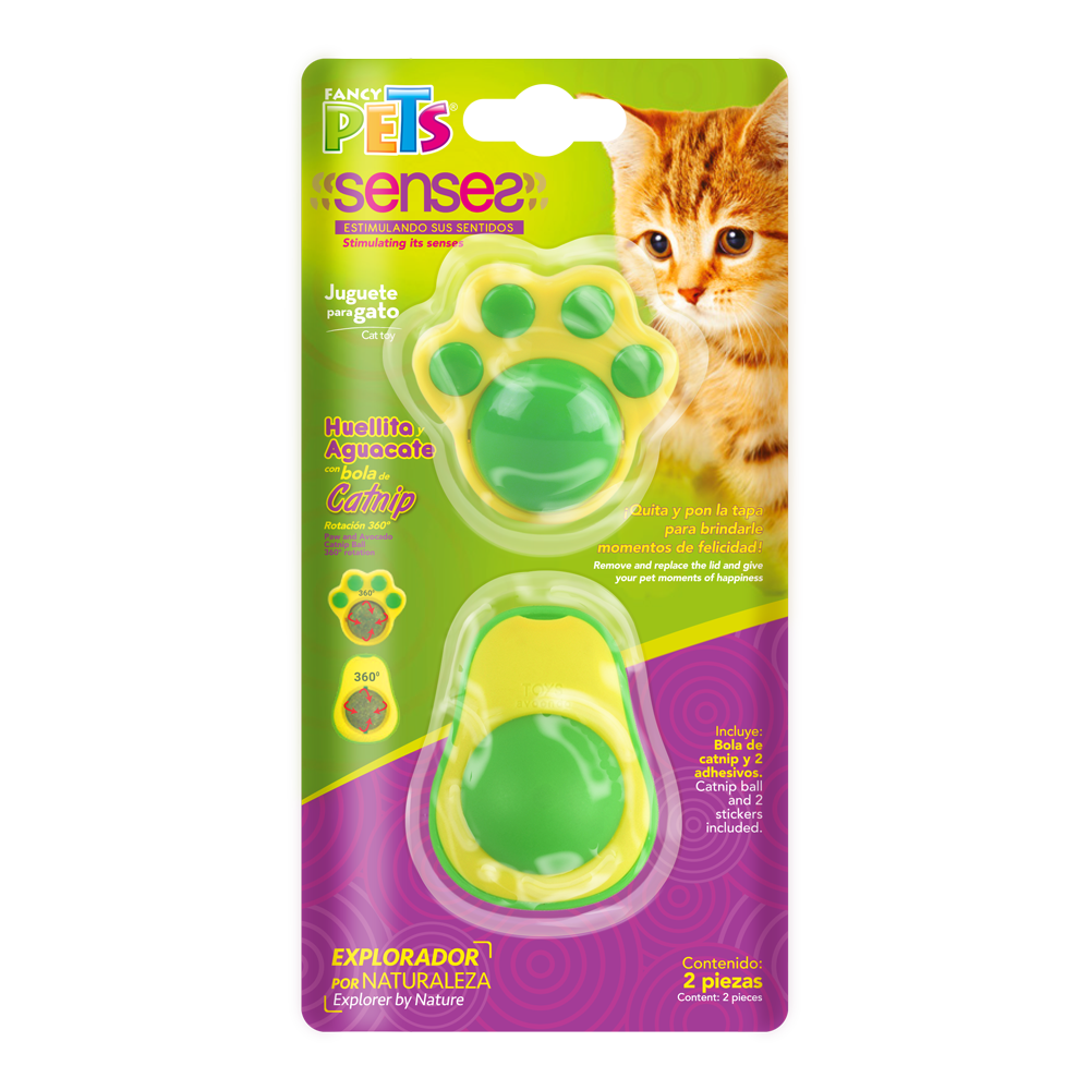 JUGUETE CON BOLA DE CATNIP 2 PIEZAS