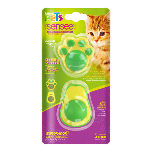 JUGUETE CON BOLA DE CATNIP 2 PIEZAS