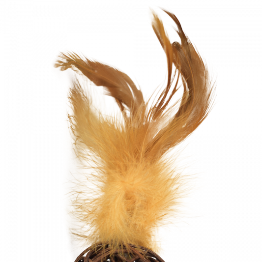 JUGUETE ESFERA DE CATNIP CON PLUMAS