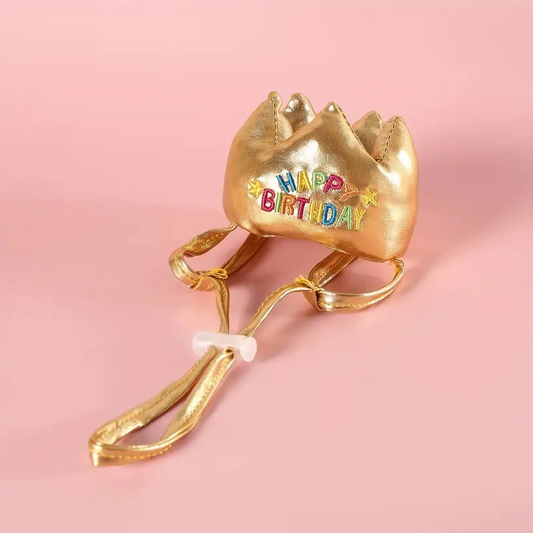 GORRO CORONA DE CUMPLEAÑOS DORADO