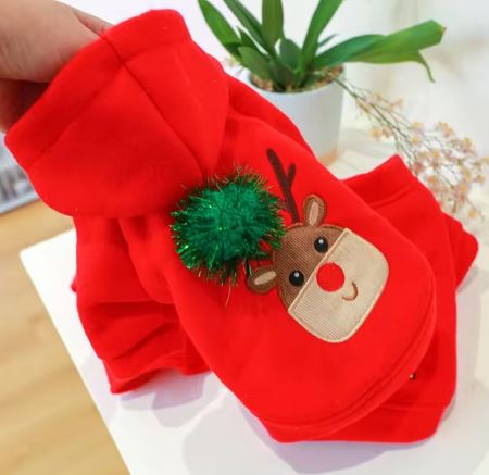 SUDADERA DE NAVIDAD CON BORDADO DE RENO