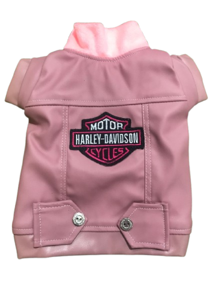 CHAMARRA HARLEY NEGRA Y ROSA