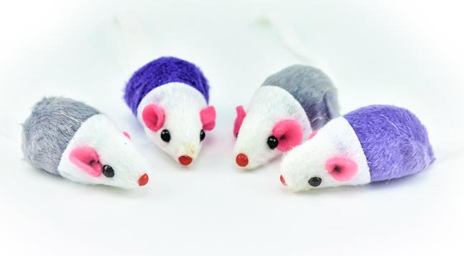JUGUETE P/GATOS PAWWFY4 PZS RATON SUNNY