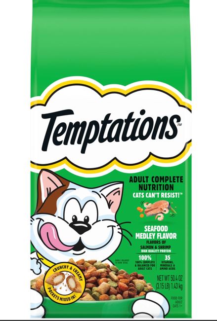 Temptations Sabor Mariscos 1.430 kg – Premios para Gato con Sabor a Mariscos