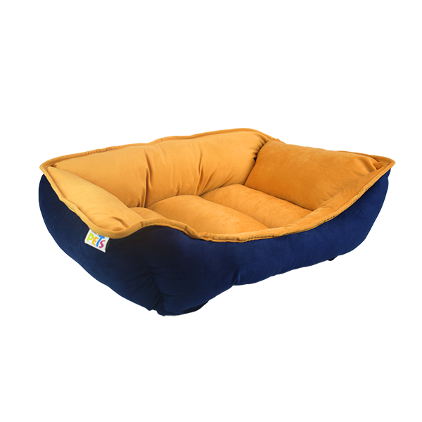 CAMA DOBLE VISTA CAPRI MOSTAZA MARINO