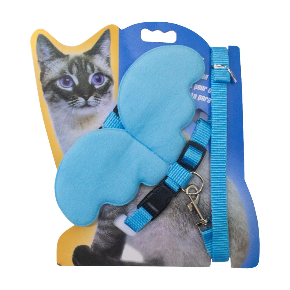 Pechera c/ Correa para Gato con Alas Grandes