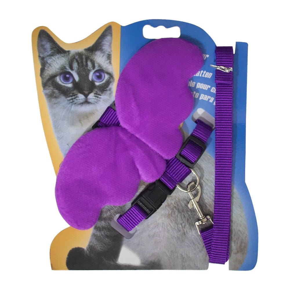 Pechera c/ Correa para Gato con Alas Grandes