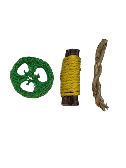 SET DE JUGUETES PARA CONEJO 3 PIEZAS