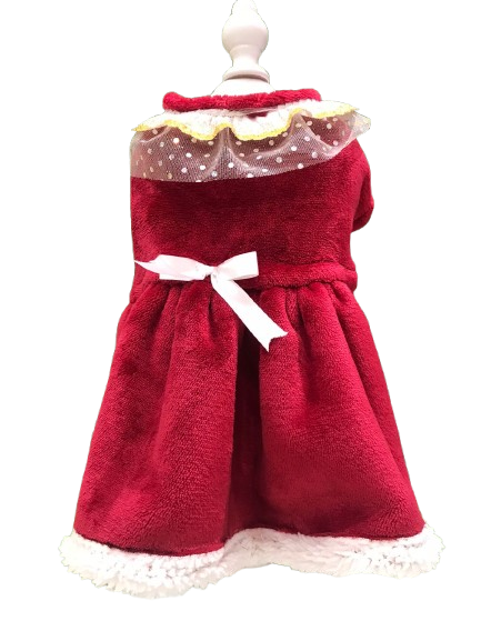 VESTIDO DE NAVIDAD CON BORREGA