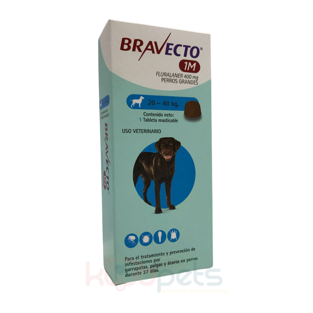 BRAVECTO CHEW TABLETA MASTICABLE PARA PERRO 20 A 40KG