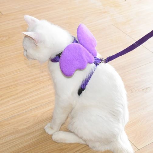 Pechera c/ Correa para Gato con Alas Chicas