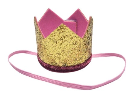 CORONA DE CUMPLEAÑOS PARA MASCOTA COLOR ROSA