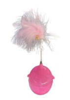 JUGUETE CON BASE Y PLUMA PARA GATO